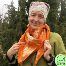 Бактус валяный «Рыжая фантазия»