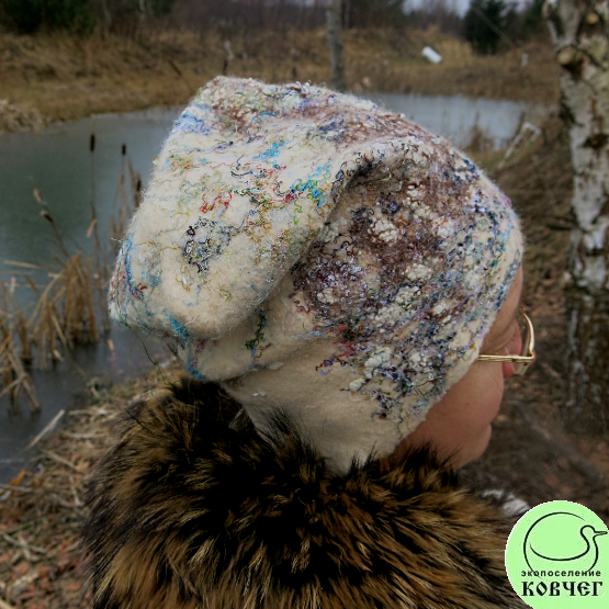 Шапка валяная Первый снег1 Шапка валяная «Первый снег»