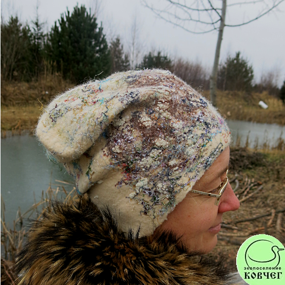 Шапка валяная Первый снег2 Шапка валяная «Первый снег»