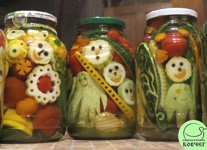 Крукнек в заготовках_1_1 Семена кабачка Крукнек пупырчатый